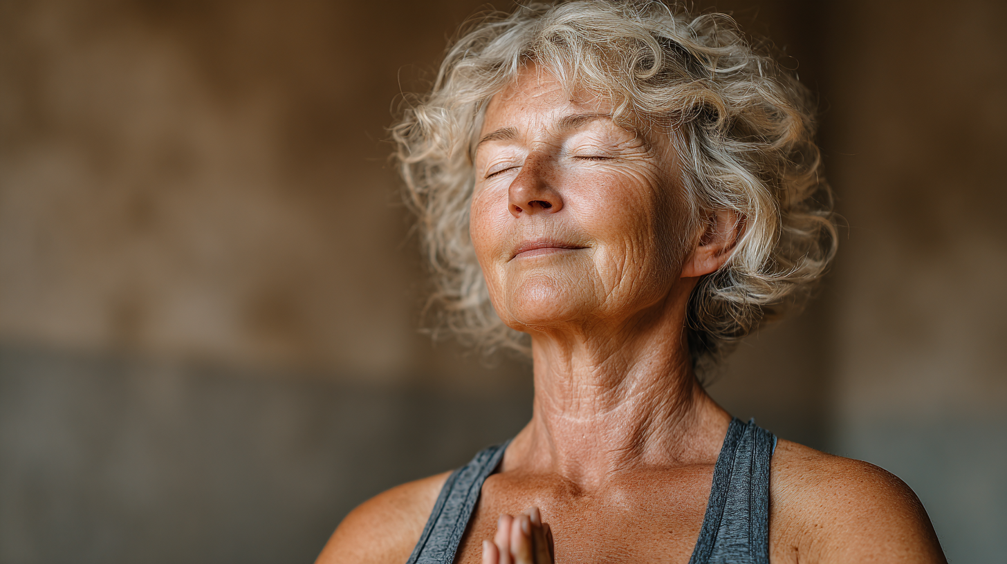 Група людей практикує йогу на природі